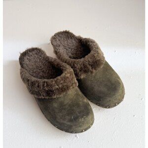 Clogs Moss Green Sherpa Lined Classic Custom Made 39